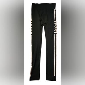 Black Sporty  Leggings